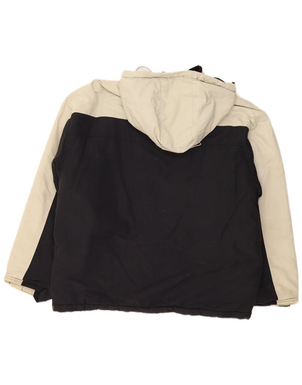 CHAMPION Herren-Windbreakerjacke mit Kapuze, UK 40, Größe L, Schwarz, Farbblock