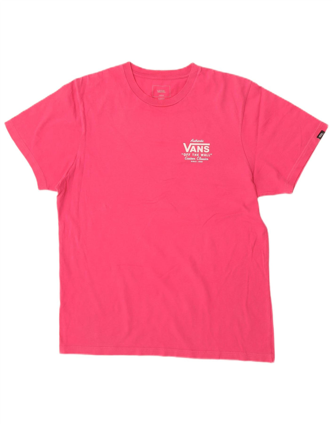 Vans Herren Slim Fit Grafik-T-Shirt-Oberteil Mittelrosa