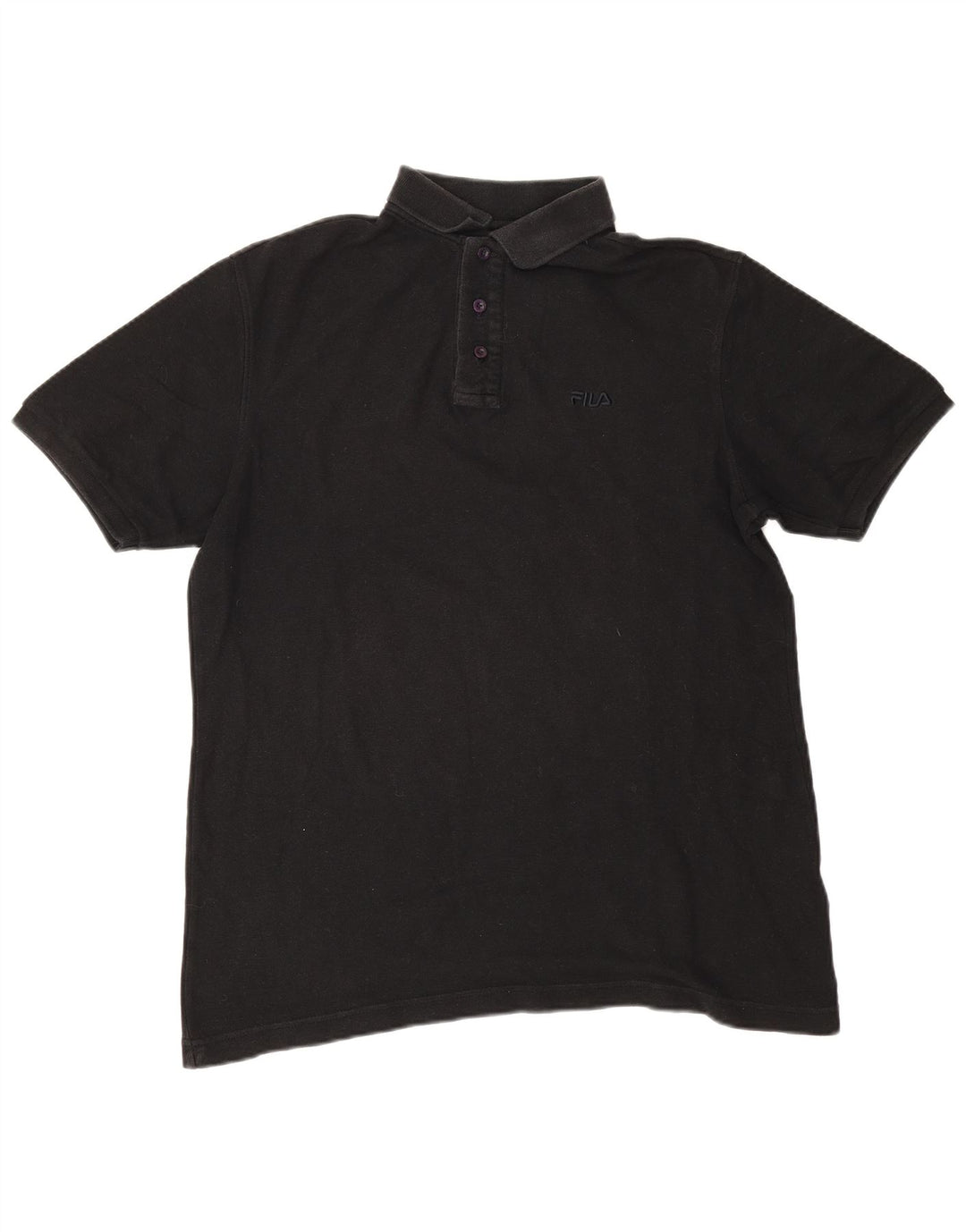 Fila Herren Poloshirt Große schwarze Baumwolle