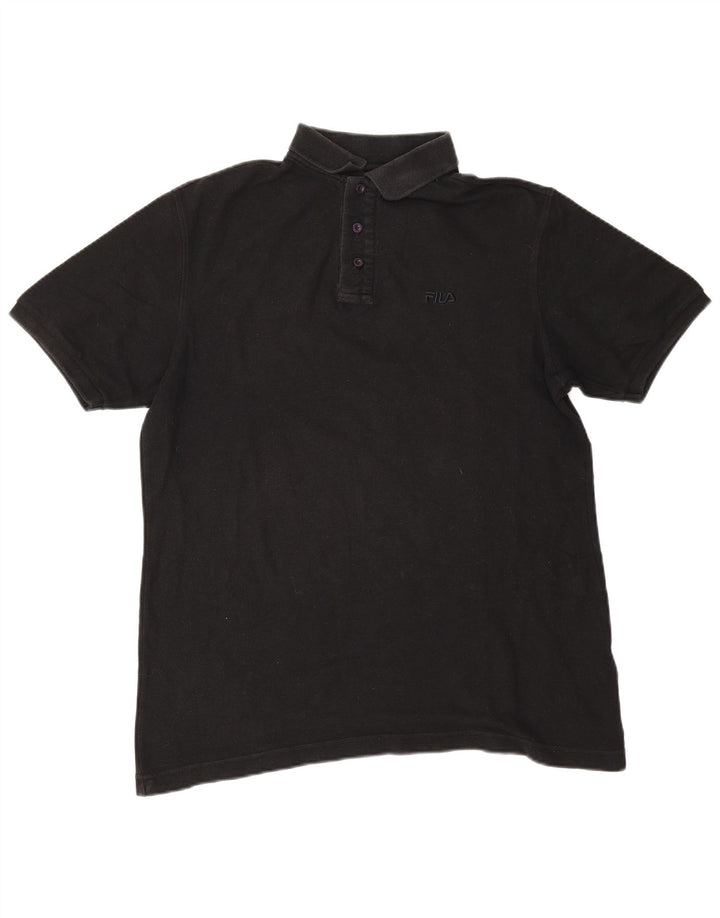 Fila Herren Poloshirt Große schwarze Baumwolle