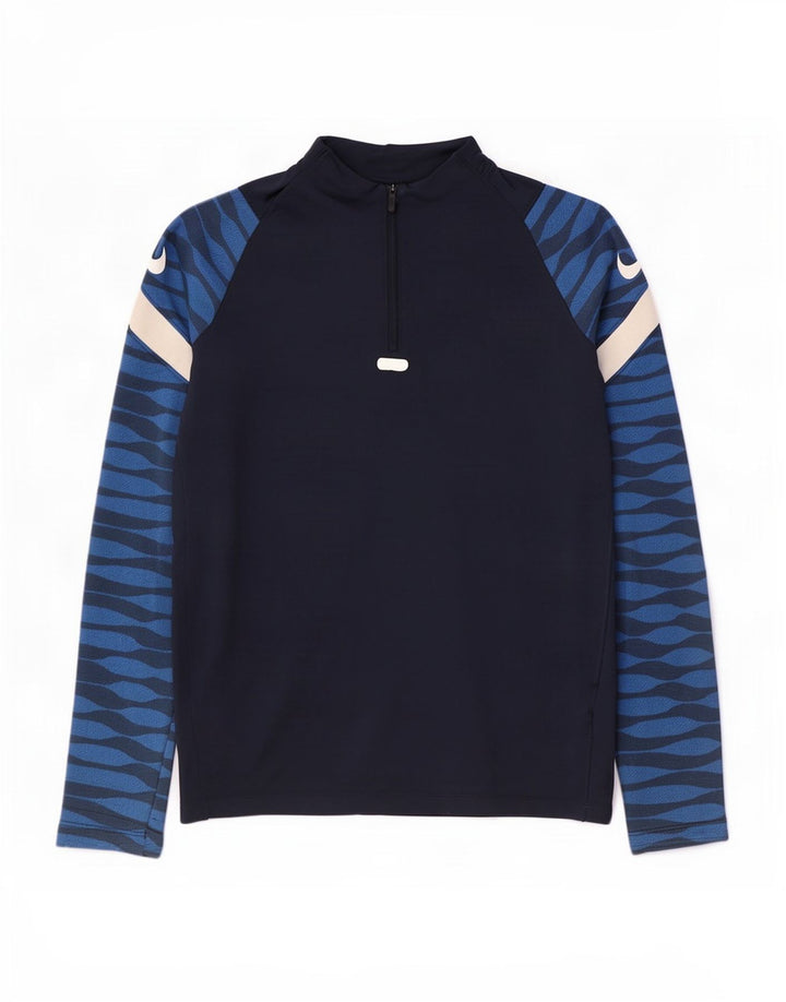 Nike Dri Fit Pullover-Trainingsanzugoberteil für Jungen, 13–14 Jahre, XL, Marineblau