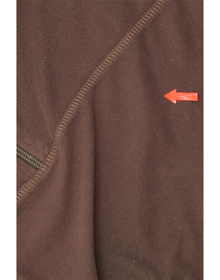 Jack Wolfskin Herren Fleecepullover mit durchgehendem Reißverschluss, Größe L, Braun