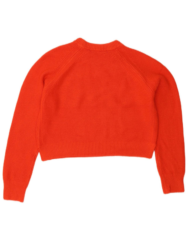 French Connection Damen-Pullover, bauchfrei, Rundhalsausschnitt, Gr. 6, XS, Orange