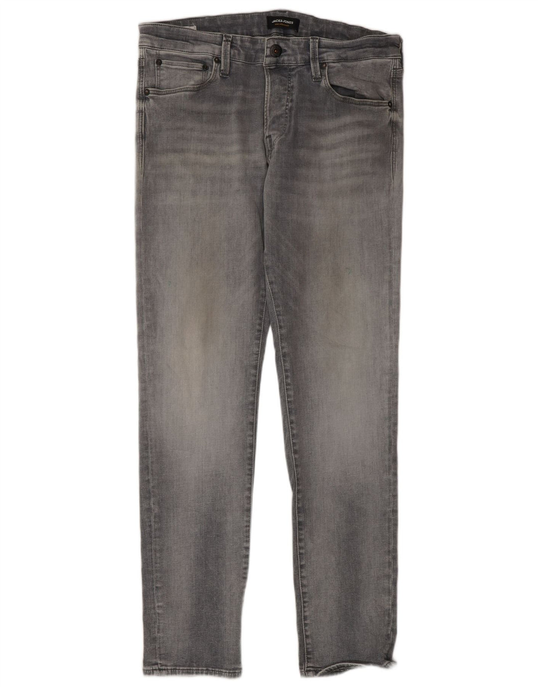 JACK & JONES Herren Slim Jeans W34 L32 Graue Baumwolle
