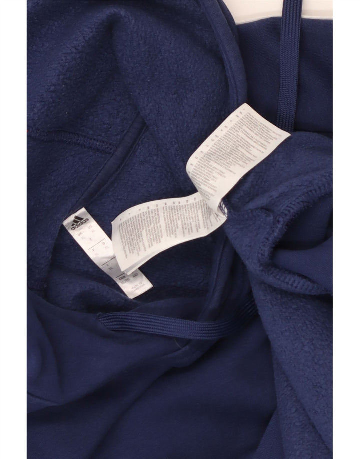 Adidas Herren Kapuzenpullover XL Marineblau Baumwolle