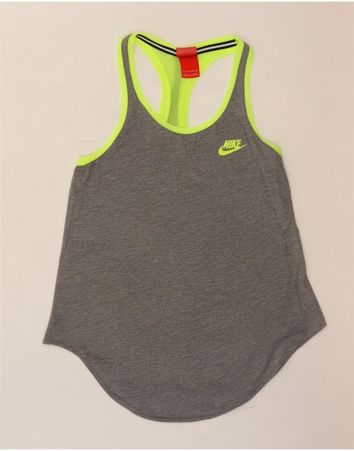 Nike Damen-Trägershirt UK 6 XS Grauer Farbblock