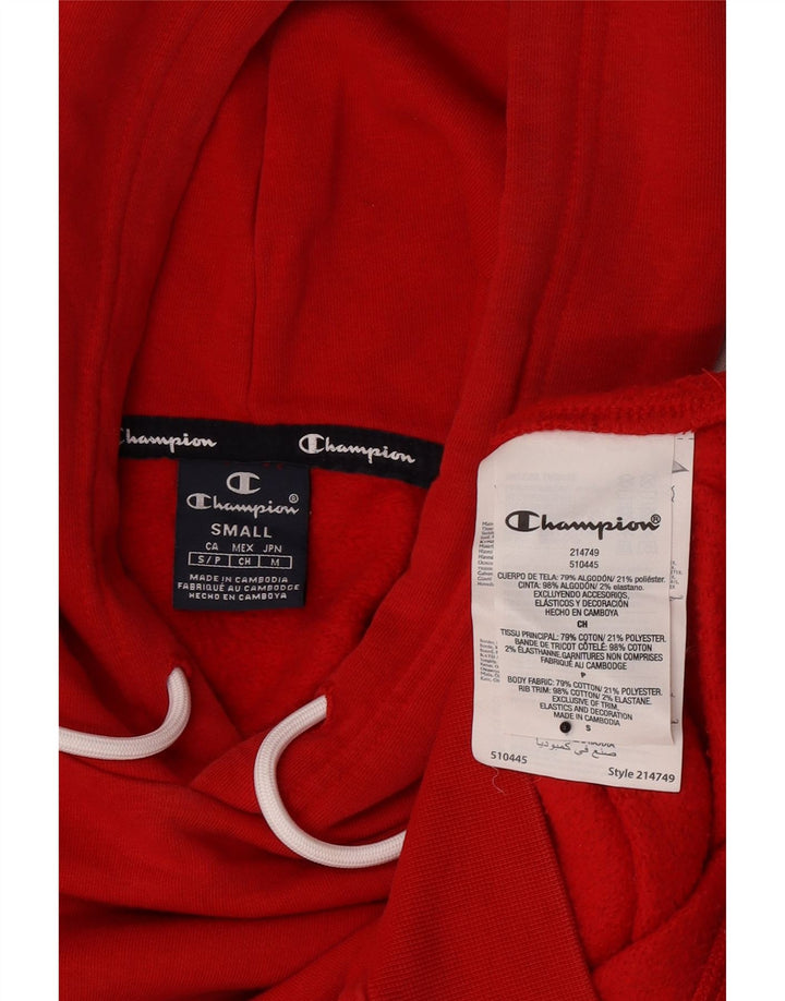 Champion Herren-Kapuzenpullover, Größe S, rote Baumwolle