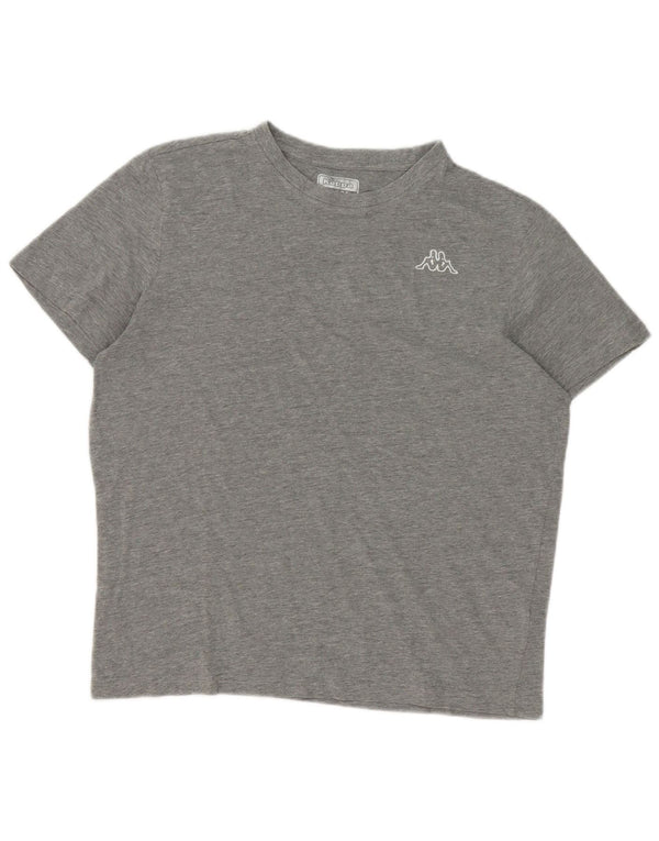 Kappa Herren T-Shirt Top Large Grau Baumwolle