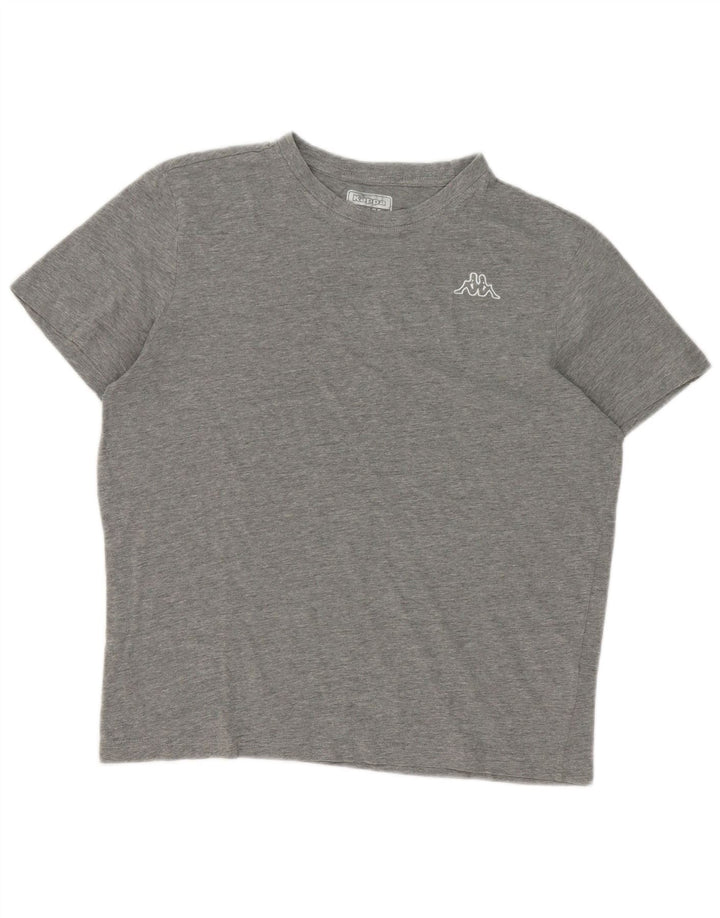 Kappa Herren T-Shirt Top Large Grau Baumwolle