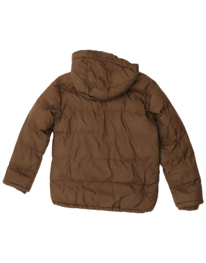 Timberland Jungen gepolsterte Jacke mit Kapuze und Grafik, 11–12 Jahre, braunes Polyester