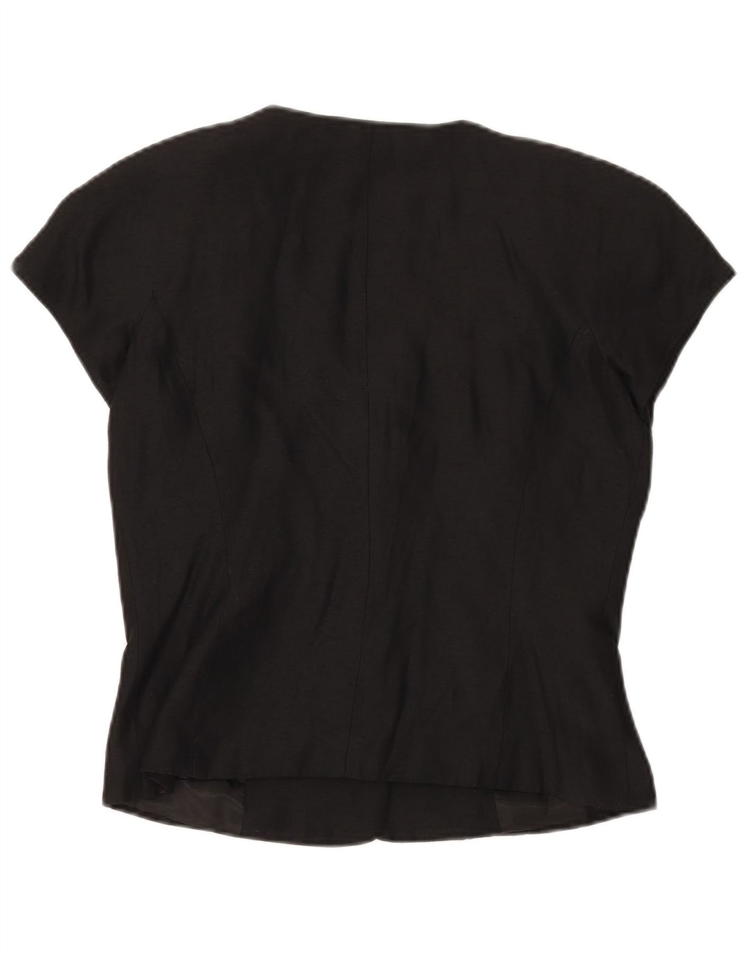 L'Equipe Damen 4-Knopf-Kurzarm-Blazerjacke IT 46 Large Schwarz