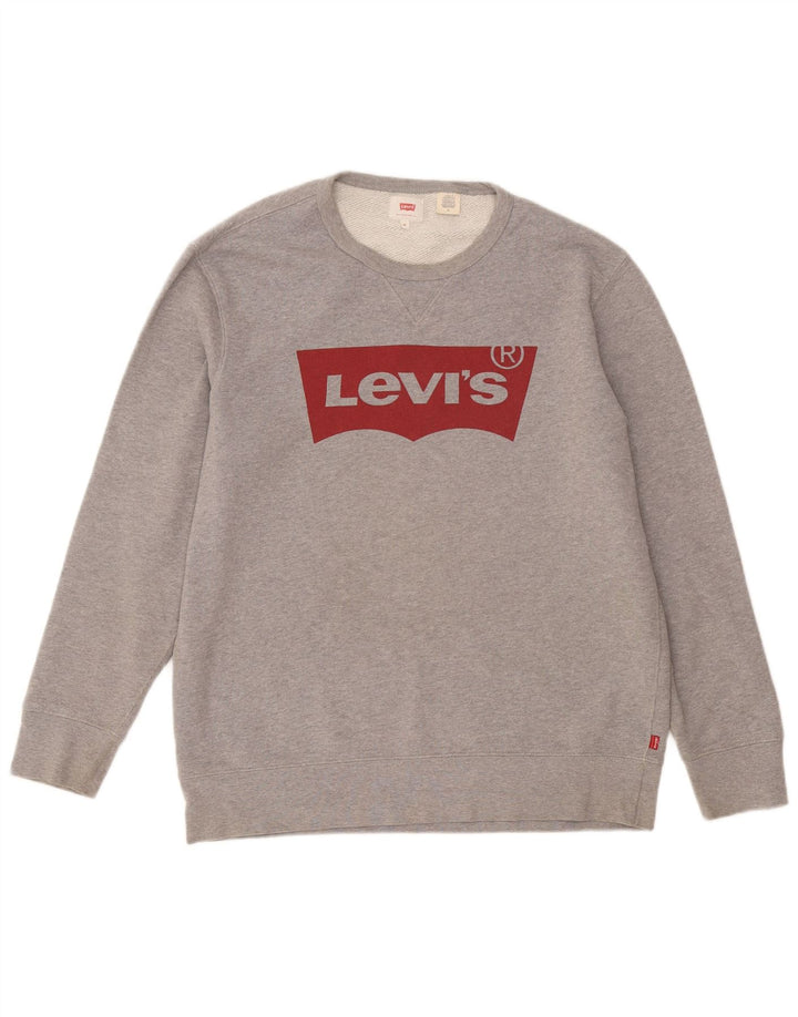 Levi's Herren-Sweatshirt mit Grafik, mittelgraue Baumwolle