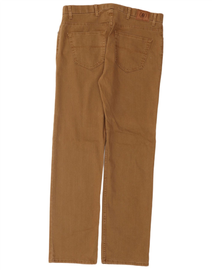 Marks & Spencer Herren Straight Jeans W38 L33 Braune Baumwolle