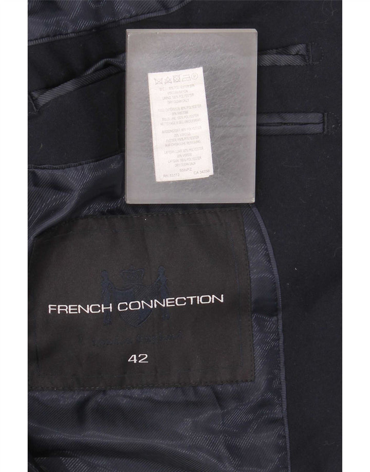 French Connection Herren-Blazer mit 2 Knöpfen, UK 42, XL, Marineblau, Polyester