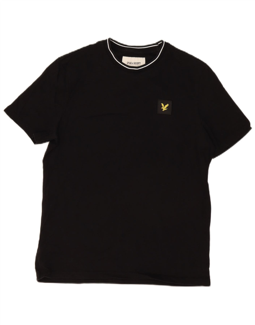Lyle & Scott Herren Relaxed Fit T-Shirt Top Small Schwarz Baumwolle