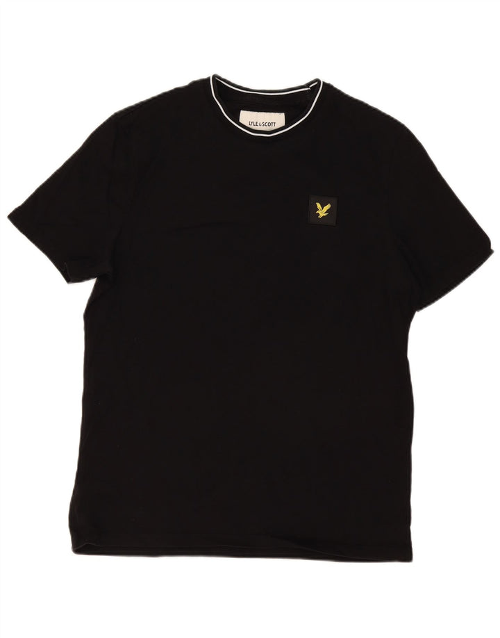 Lyle & Scott Herren Relaxed Fit T-Shirt Top Small Schwarz Baumwolle