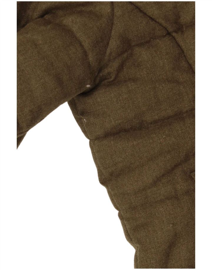 Superdry Womens Hooded Duffle Wattierte Jacke UK 14 Medium Khaki Winter