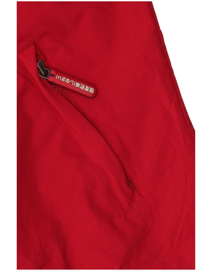 Superdry Damen Windcheater Kapuzen-Windjacke UK 16 Large Rot