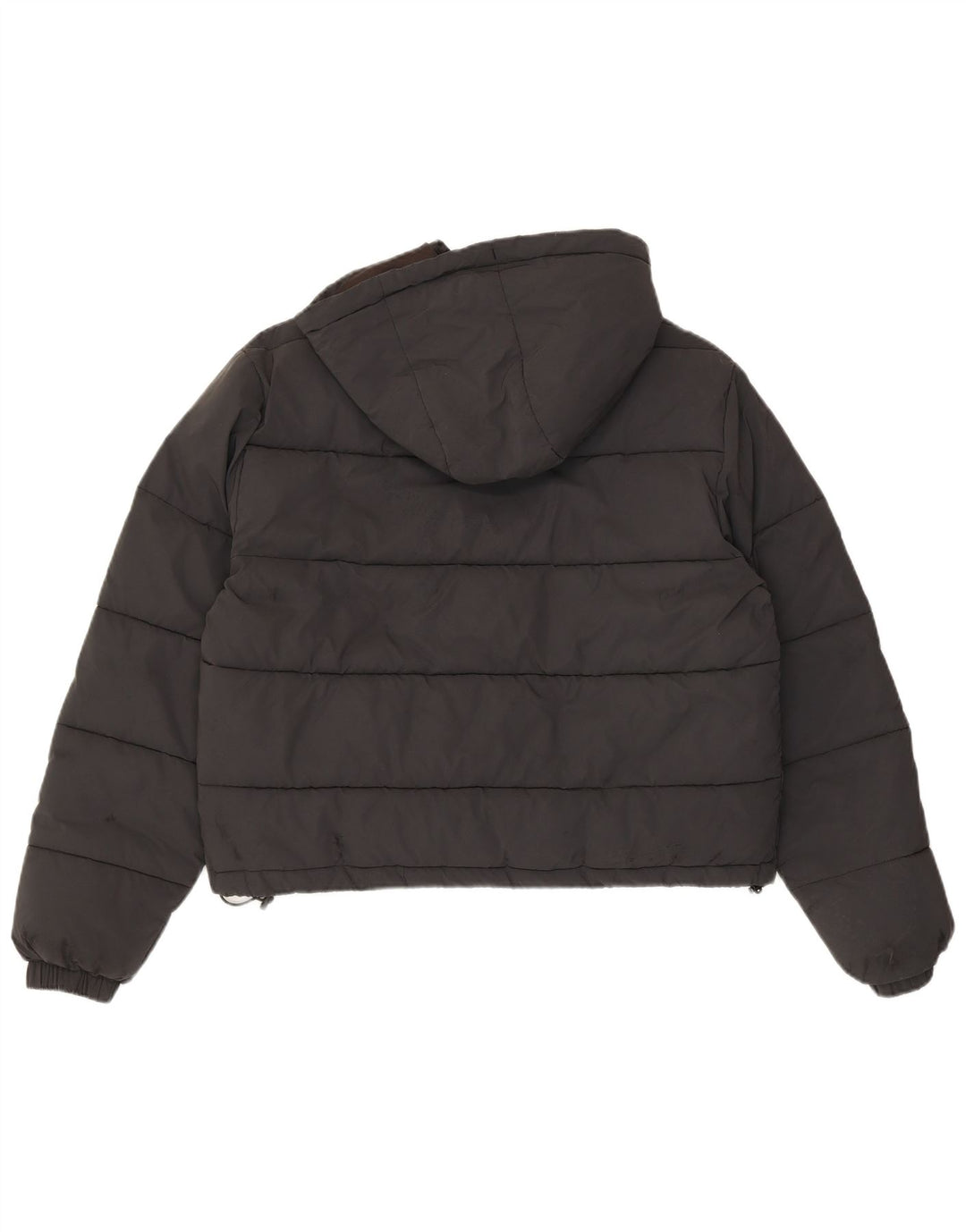 Ellesse Damen-Kapuzen-Übergröße, gepolsterte Jacke, Größe S, Schwarz, Nylon