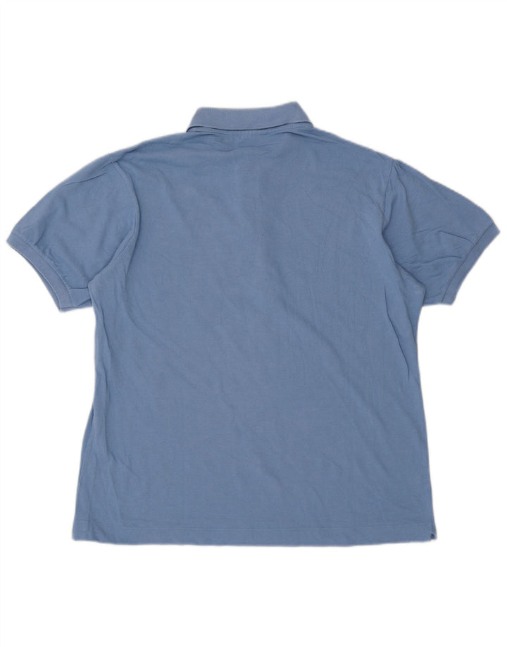 Lacoste Herren-Poloshirt, Größe 5, groß, blaue Baumwolle