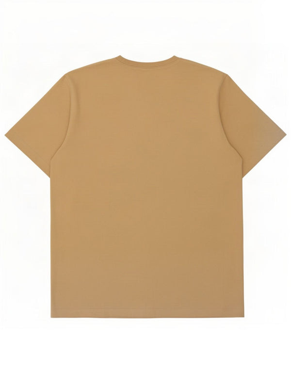 Champion Mens Graphic T-Shirt Top Large Beige Cotton