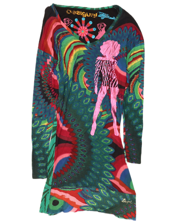 Desigual Damen Grafisches Etuikleid UK 18 XL Mehrfarbig Geometrisch