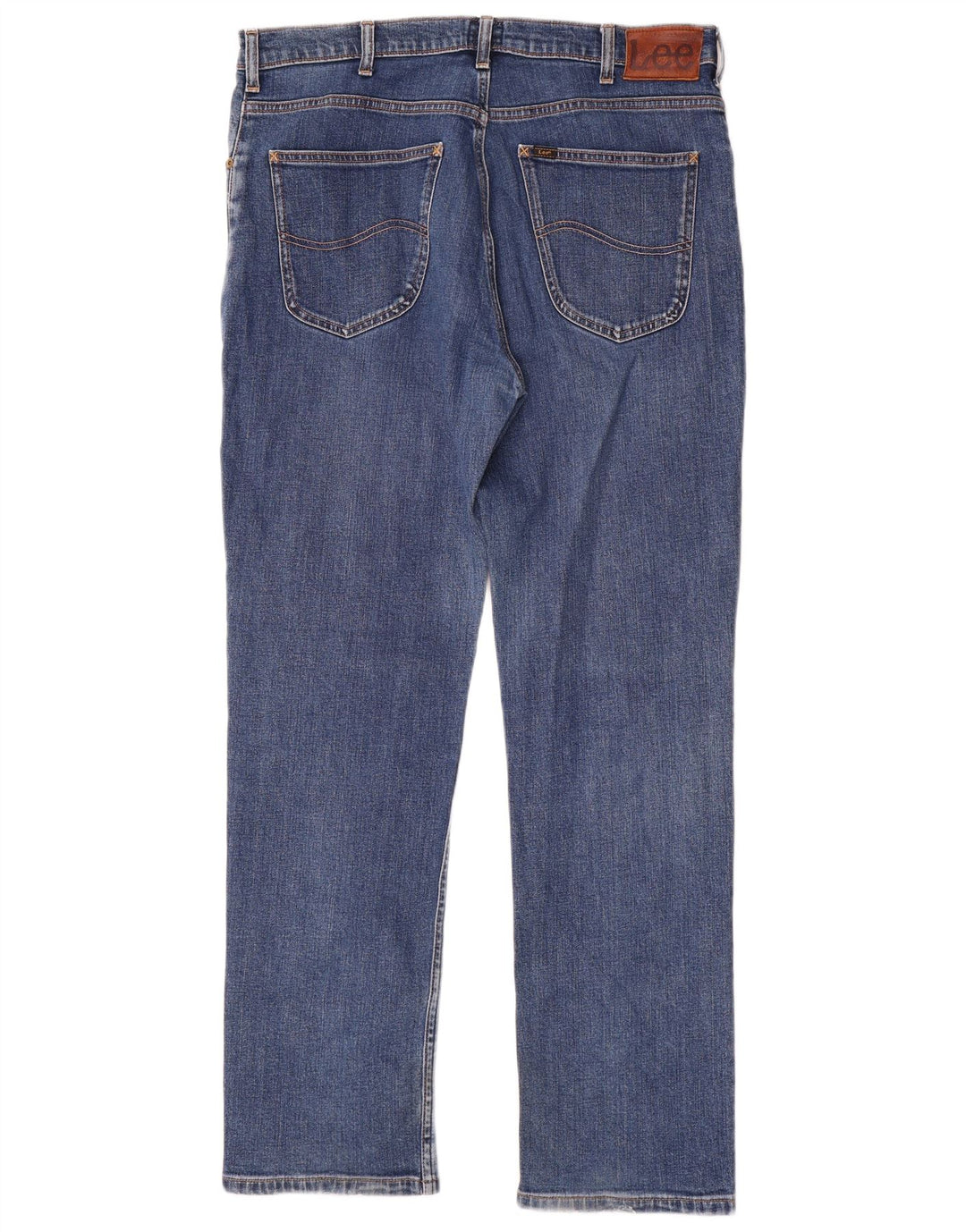 Lee Herren Brooklyn Straight Jeans W36 L32 Blaue Baumwolle