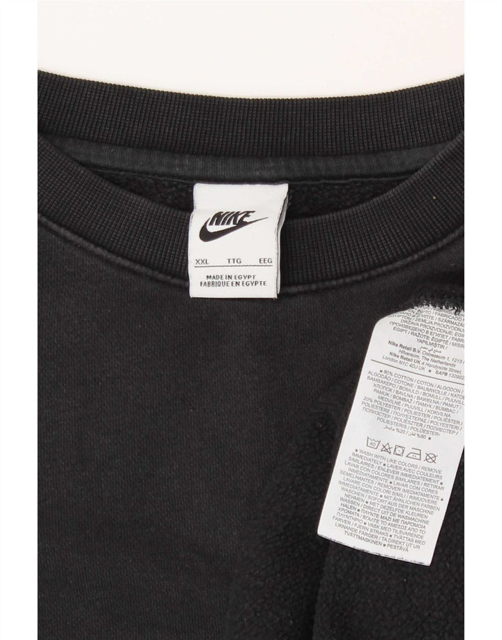 Nike Herren Sweatshirt Pullover 2XL Schwarz Baumwolle