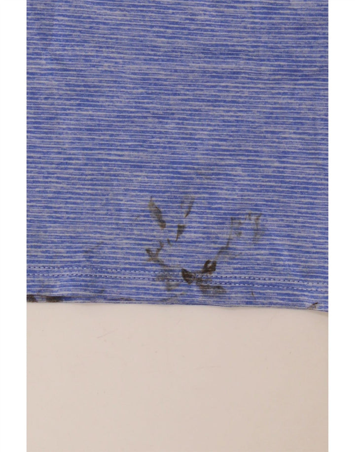 Vineyard Vines Damen-Poloshirt UK 14 Mittelblau gestreift aus Polyester