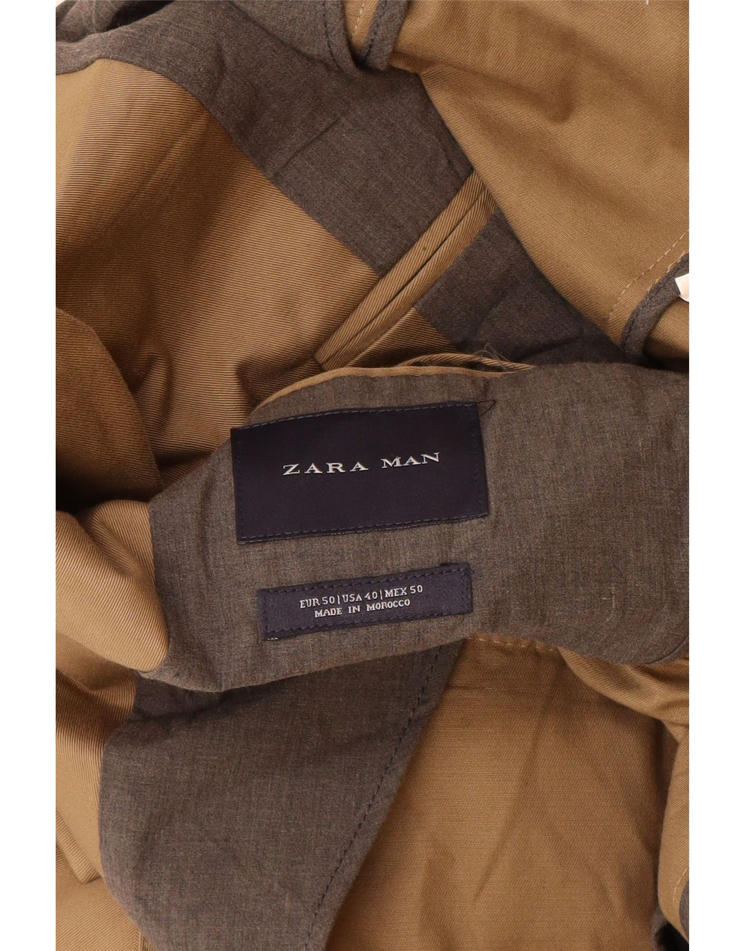 Zara Herren 2-Knopf-Blazerjacke EU 50 Mittelbraun