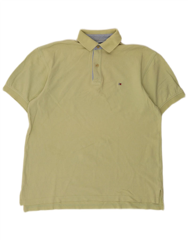 Tommy Hilfiger Herren-Poloshirt, klein, Khaki, Baumwolle