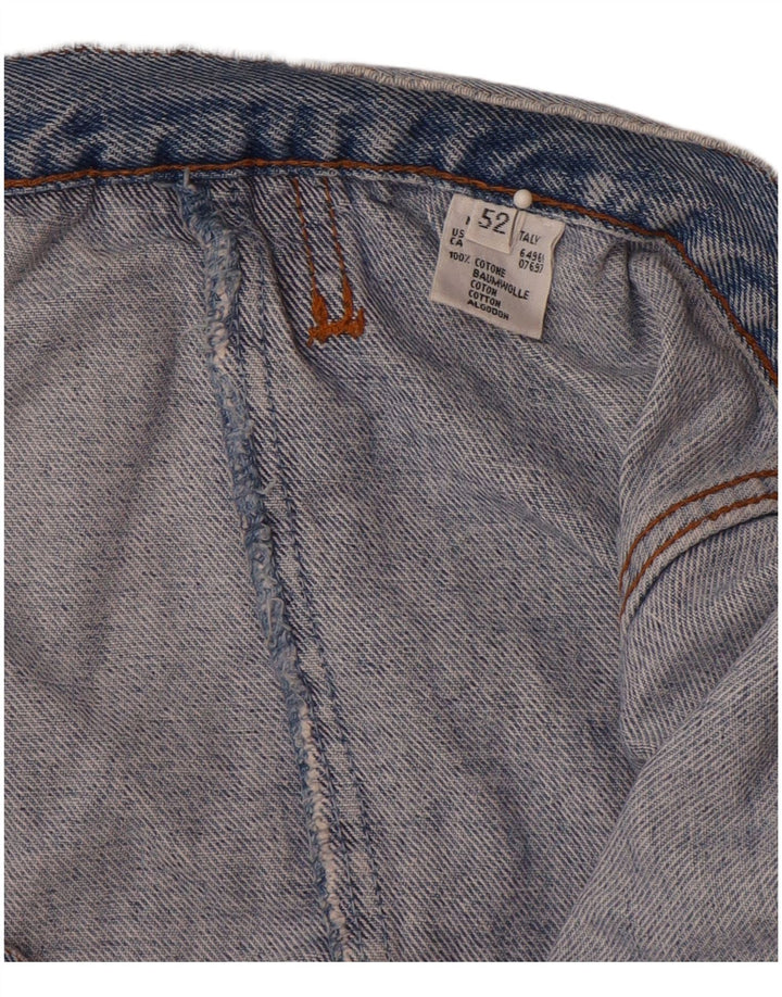 BENETTON Herren Jeansjacke IT 52 XL Blaue Baumwolle