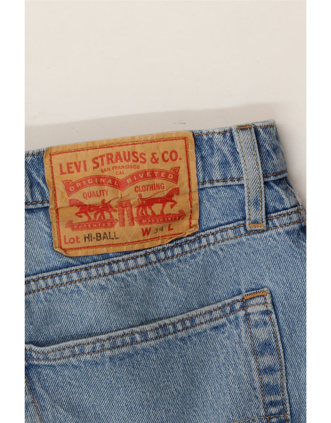 LEVI'S Mens Hi-Ball Straight Jeans W34 L30 Blue Vintage Levi's and Second-Hand Levi's from Messina Hembry 