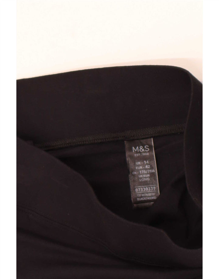 Marks & Spencer Damen Leggings UK 14 Large Schwarze Viskose