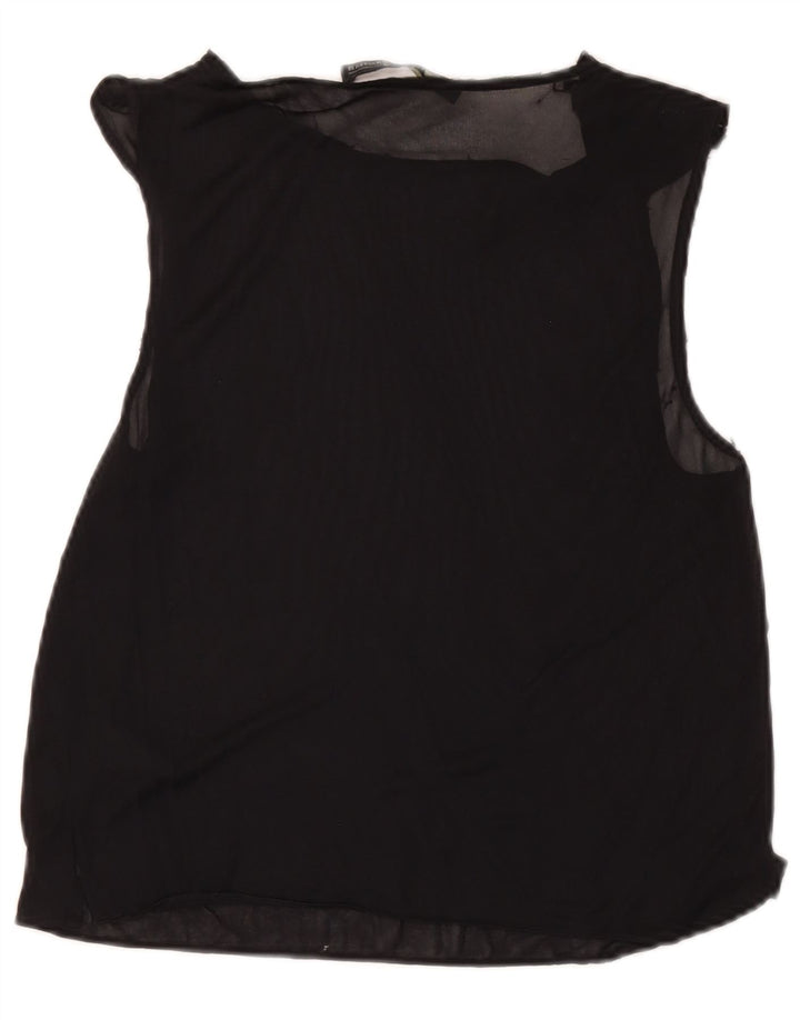 All Saints Damen-Bluse, ärmellos, Gr. 10, Größe S, Schwarz, Acetat
