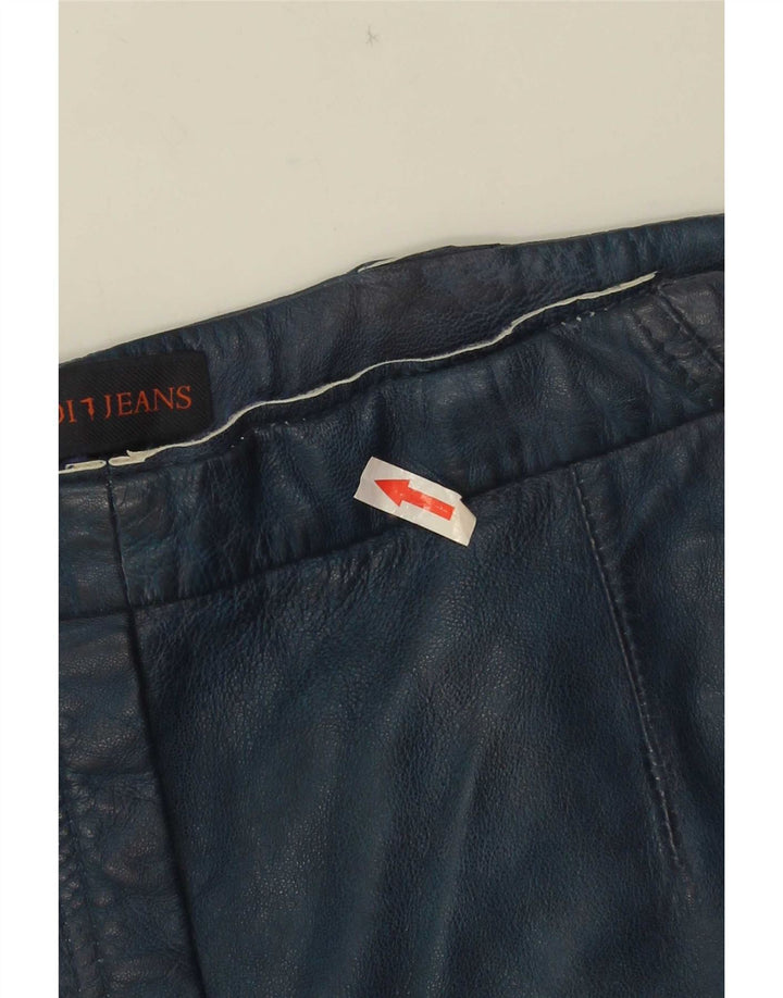 Trussardi Damen-Ledershorts W30 Mittelblau