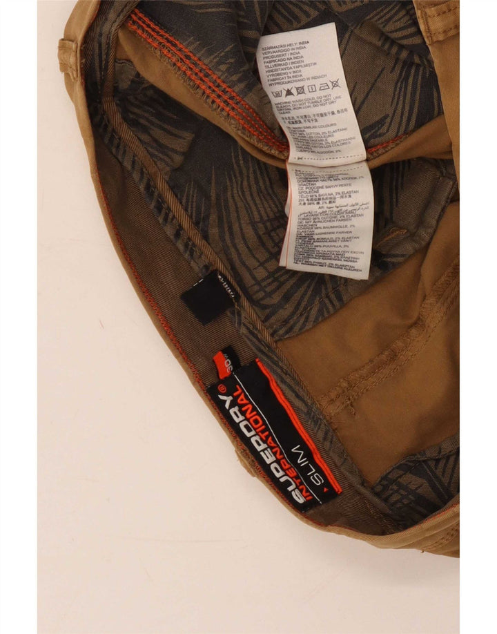 Superdry Slim Chino-Shorts für Herren, W30, mittelbeige Baumwolle