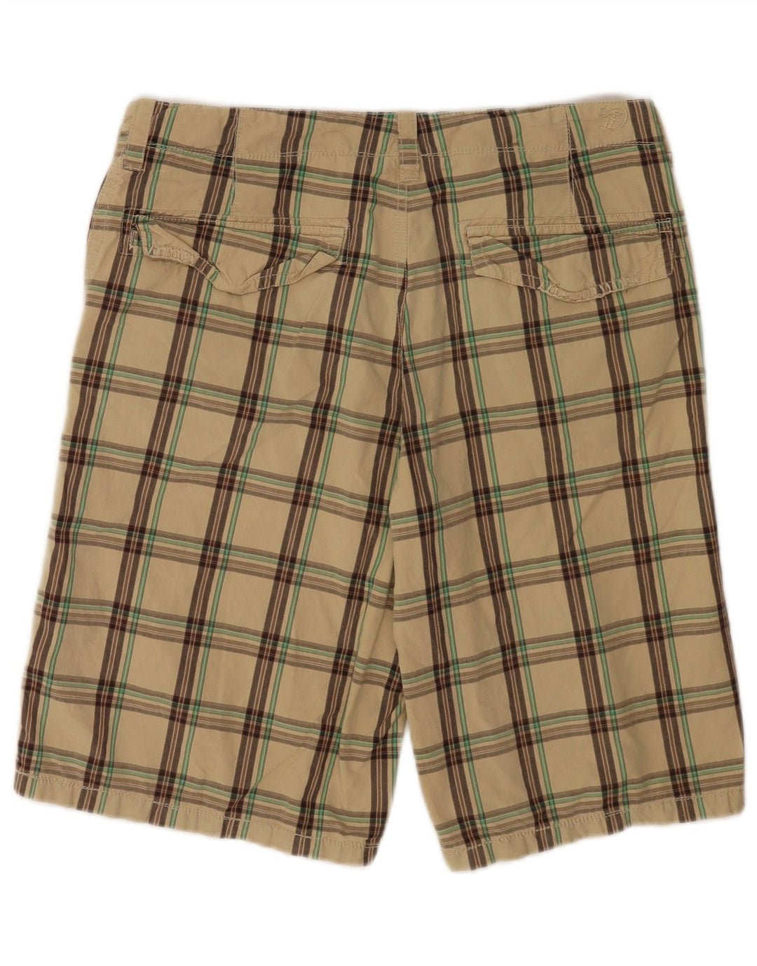 Tom Tailor Herren Chinoshorts W32 mittelbeige karierte Baumwolle