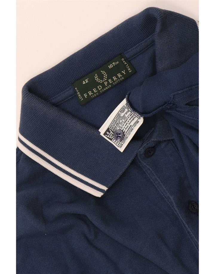 Fred Perry Herren-Poloshirt, mittelgroß, marineblau, Baumwolle