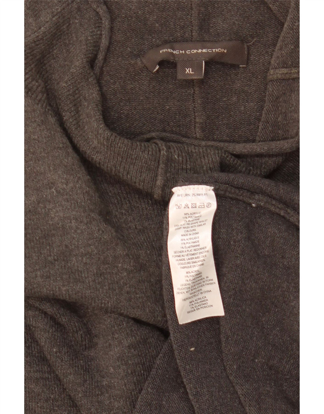 French Connection Damen-Pullover mit Rollkragen, Gr. 18, XL, Grau