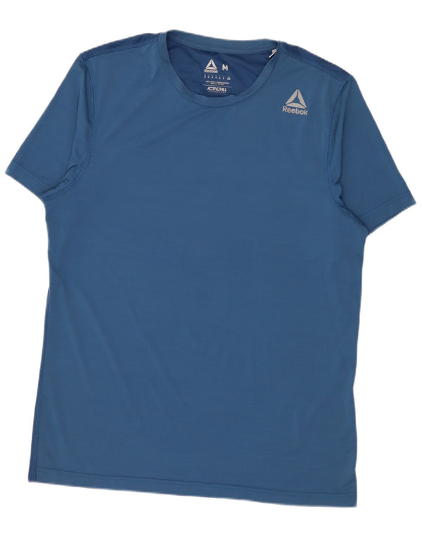 Reebok Mens T-Shirt Top Medium Blue Nylon