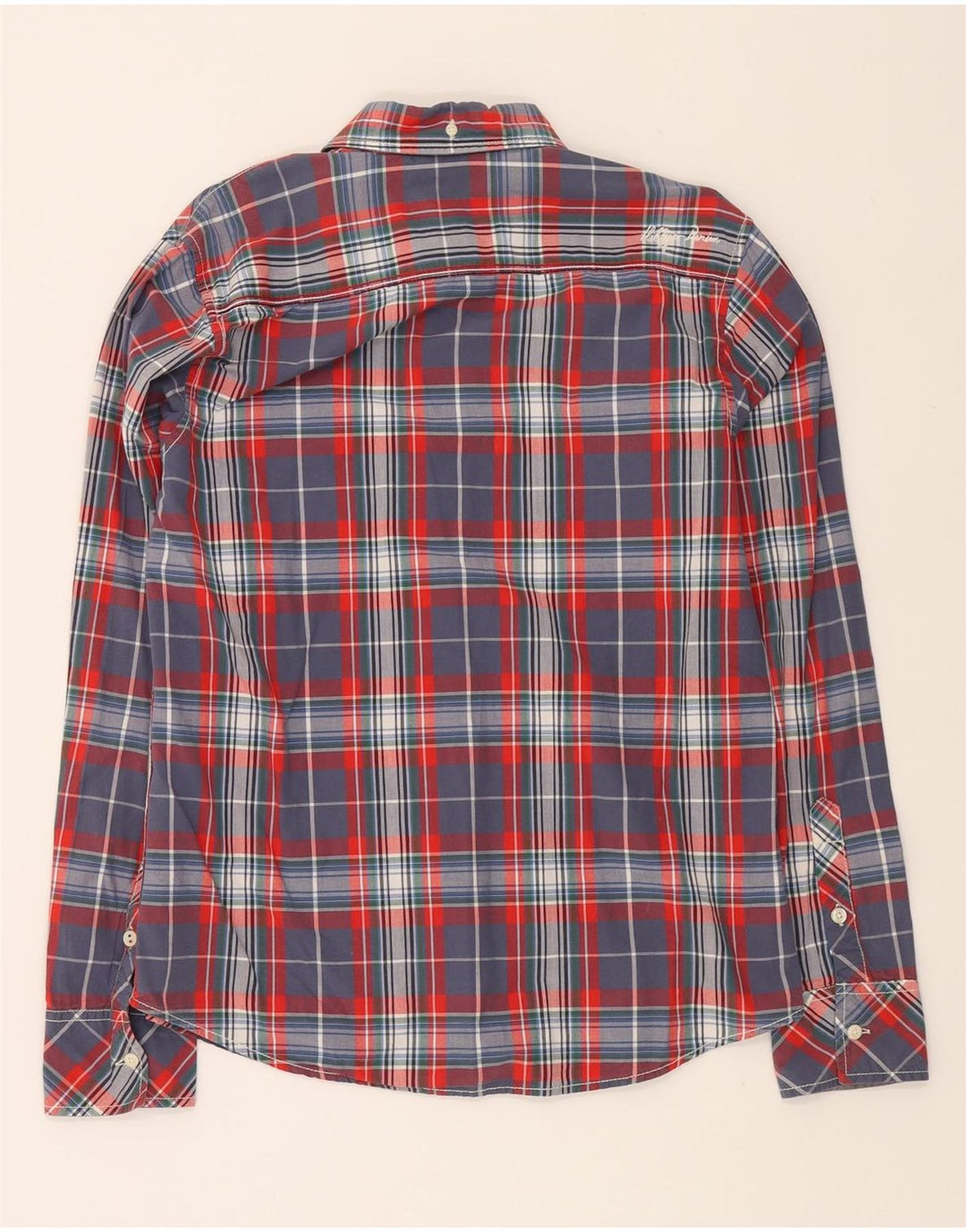 TOMMY HILFIGER Mens Shirt Medium Red Check Cotton Vintage Tommy Hilfiger and Second-Hand Tommy Hilfiger from Messina Hembry 