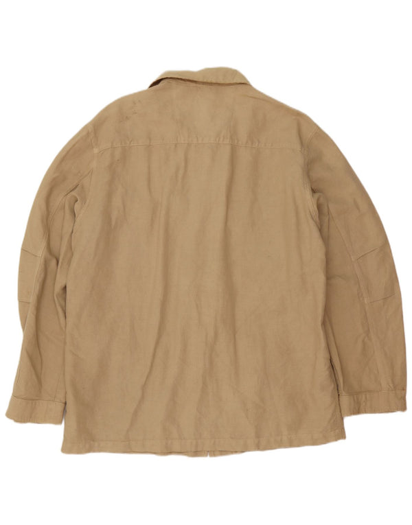 Belfe Herren-Utility-Jacke UK 44 2XL Beige Baumwolle