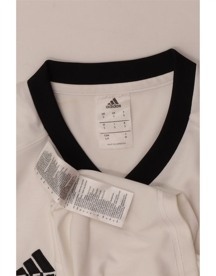 Adidas Herren Climalite T-Shirt Top Small Weiß Polyester