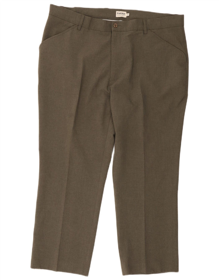Farah Herren Tapered Freizeithose W42 L27 Khaki Polyester