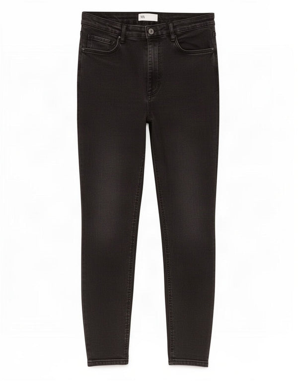 Zara Damen Skinny Jeans EU 42 Large W32 L27 Schwarze Baumwolle