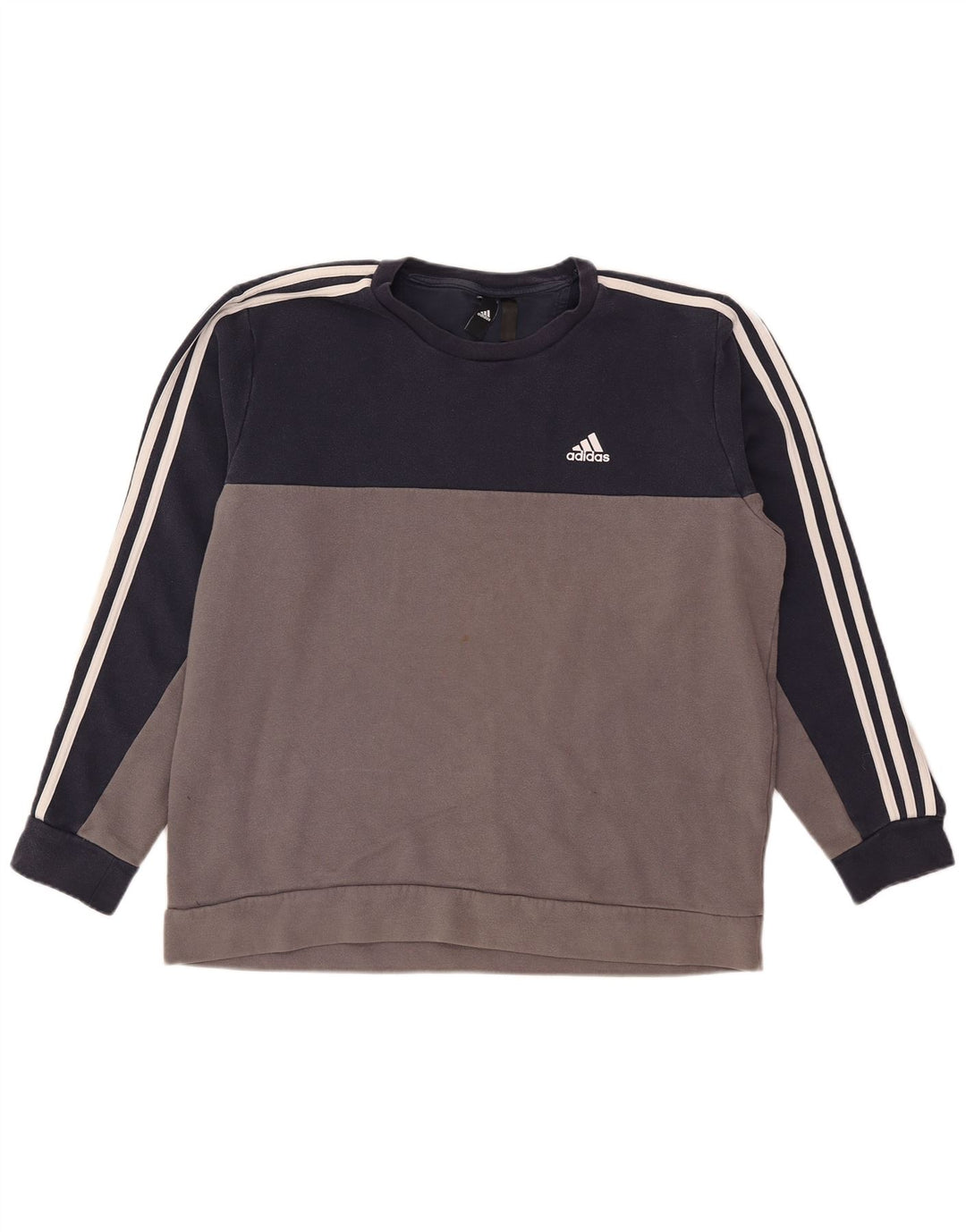 Adidas Herren Sweatshirt Pullover XL Grau Colourblock Baumwolle