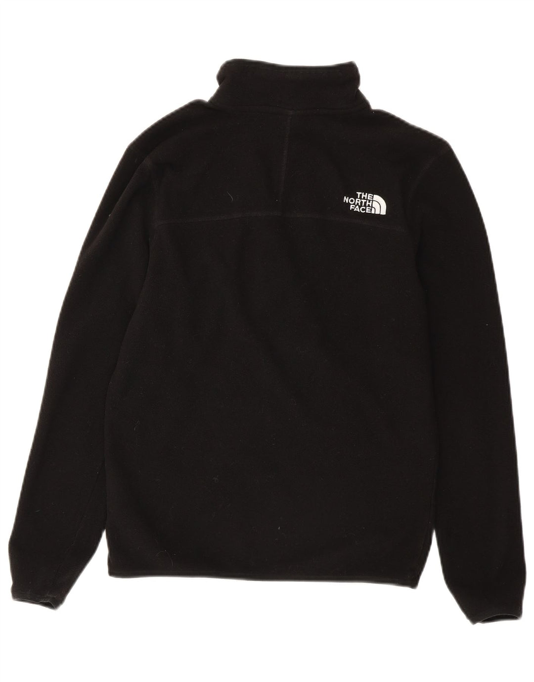 THE NORTH FACE Mädchen-Fleecepullover mit Reißverschluss am Kragen, 12–13 Jahre, schwarzes Polyester
