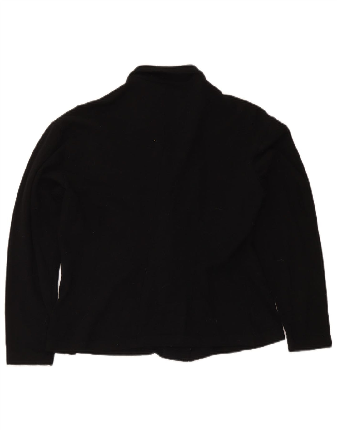 Studio Damen Langarm-Hemd mit regulärer Passform, UK 14, Large, schwarze Wolle, klassisch