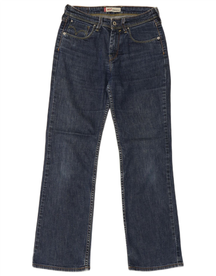 Levi's Damen 627 Straight Jeans W28 L30 Blaue Baumwolle